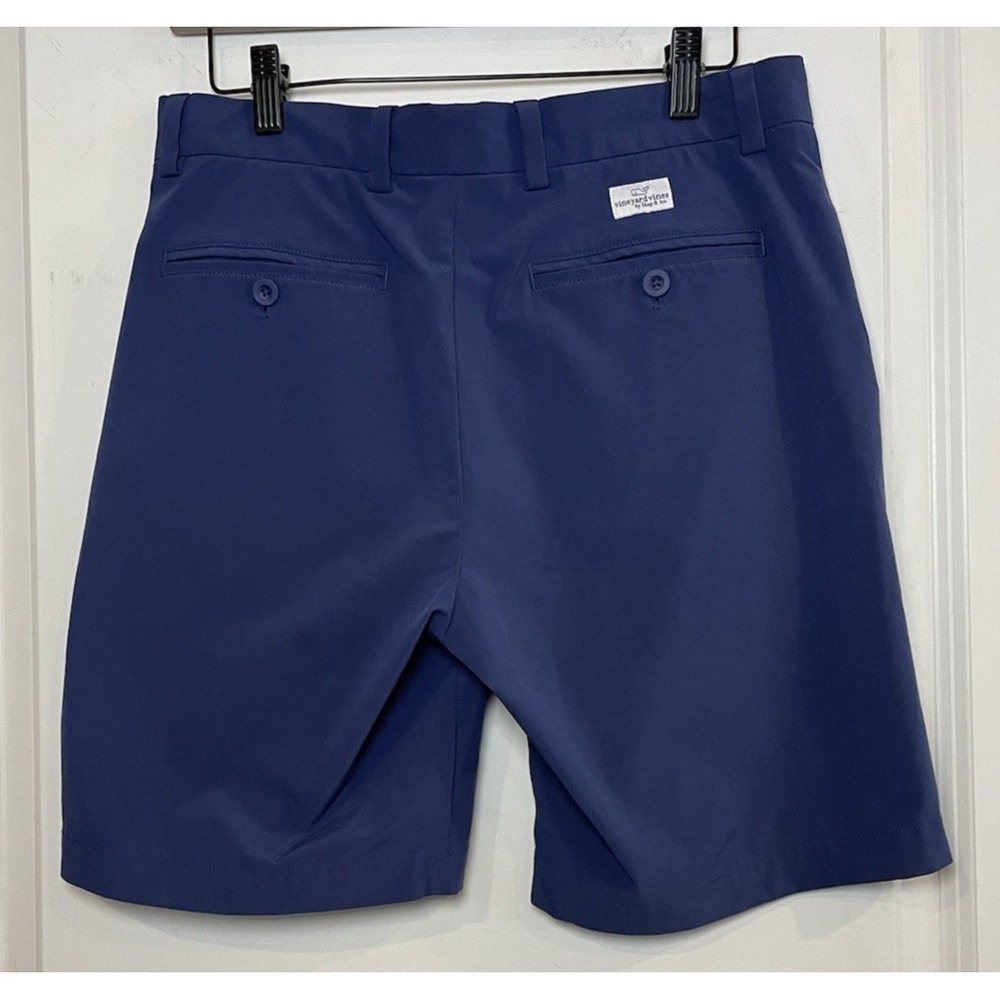 VINEYARD VINES Shorts Mens 30 Breaker‎ 8" Chino Golf Performance Stretch Blue - Picture 2 of 8